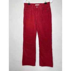 Levis 515 Boot Cut Red Corduroy Pants Low Rise Women’s Size 4M